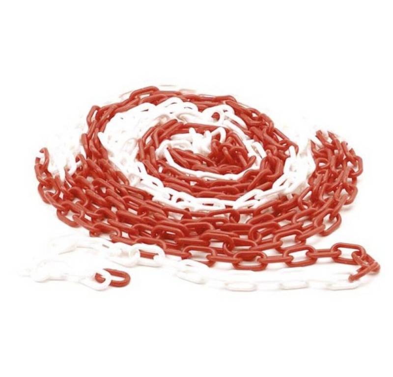 PEREL Absperrkette Kunststoffkette rot/weiß 10 m x 6 mm von PEREL