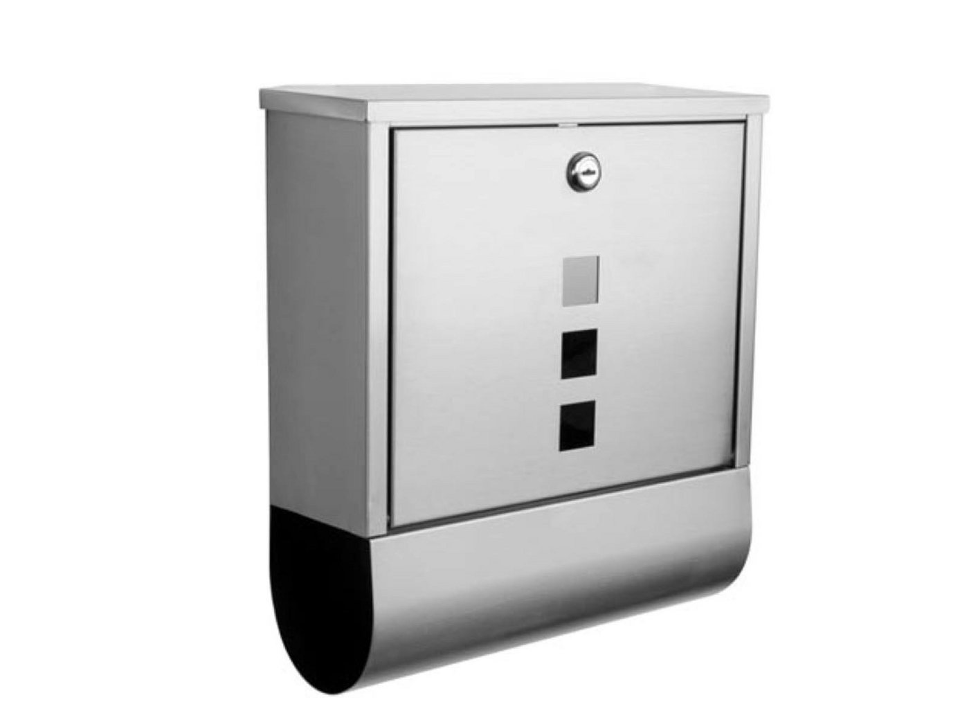 PEREL Briefkasten, Design INOX Post-Box mit Schloß Zeitungs-Rolle Fach & Sichtfenster PEREL Briefkasten, Design INOX Post-Box mit Schloß Zeitungs-Rolle Fach & Sichtfenster von PEREL