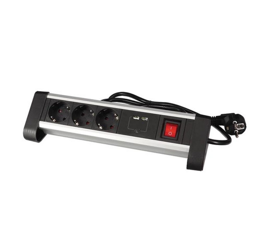 PEREL Einfache und schnelle Befestigung am Tischrand. Mit 2 USB-Ports. Mehrfachsteckdose PEREL Einfache und schnelle Befestigung am Tischrand. Mit 2 USB-Ports. Mehrfachsteckdose von PEREL