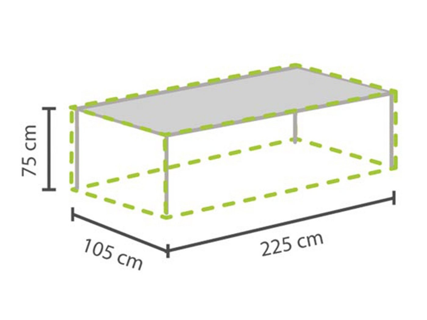 PEREL Gartenmöbel-Schutzhülle (1-St), Abdeckung Garten-Tisch bis 220cm Abdeckhaube Lounge-Möbel Atmungsaktiv von PEREL