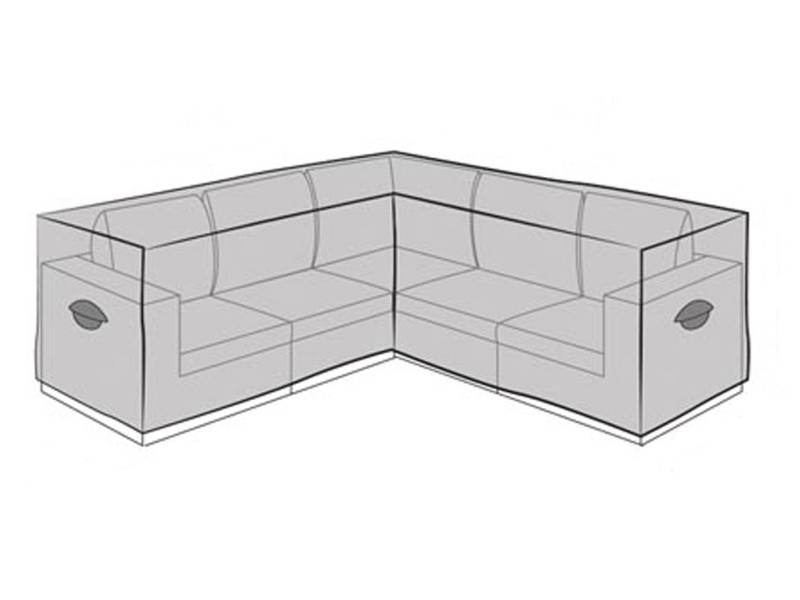 PEREL Gartenmöbel-Schutzhülle (1-St), Abdeckung Lounge-Möbel atmungsaktive Abdeckhaube L-Form 215x215x85cm von PEREL