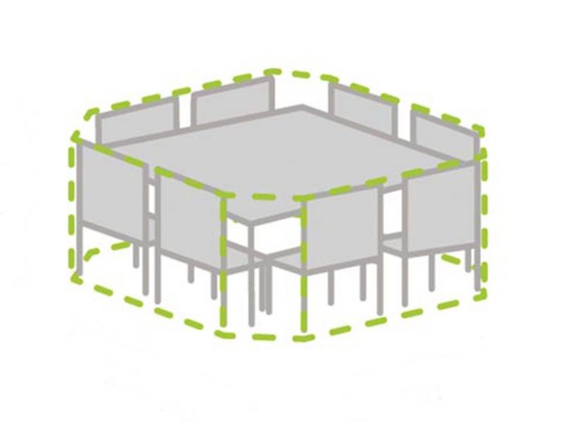 PEREL Gartenmöbel-Schutzhülle (1-St), Abdeckung Lounge-Möbel Wasserfeste Abdeckhaube Acht-Eckig 220x220x95cm von PEREL