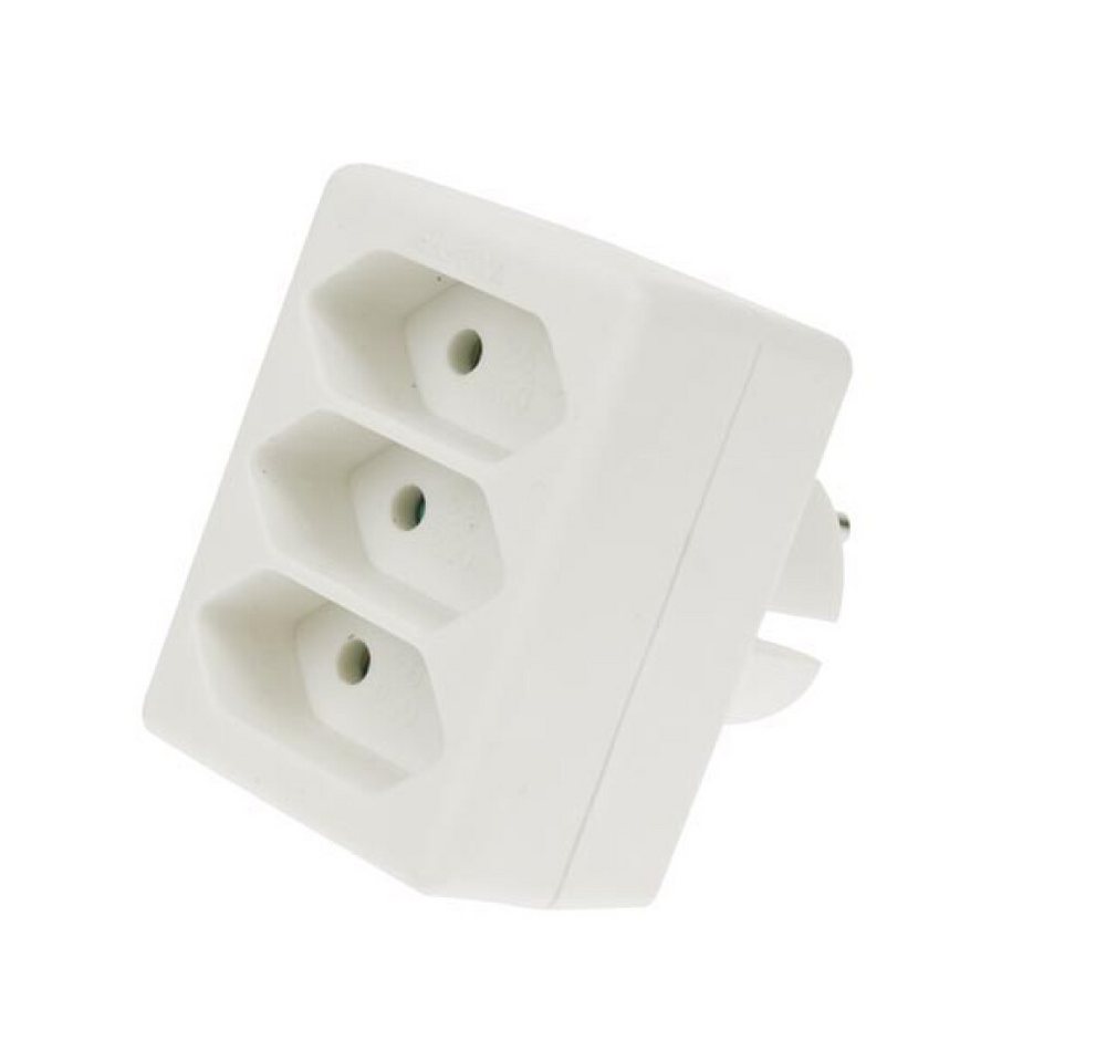 PEREL Gartensteckdose Perel Steckdosen-Verteiler, 3 Europastecker, Typ-E-Stecker, Polypropyl, 1-St. von PEREL