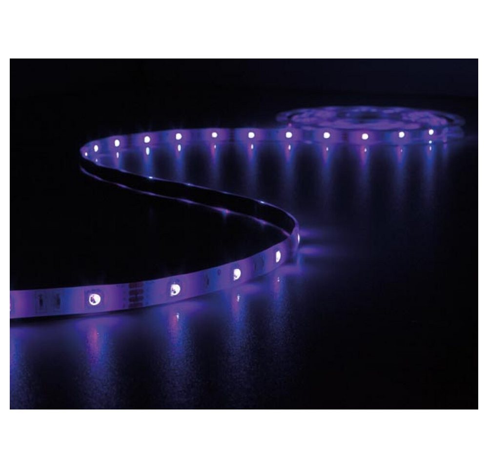 PEREL LED Stripe SET MIT FLEXIBLEM LED-STREIFEN, CONTROLLER UND NETZTEIL - MUSIKGESTEUE von PEREL