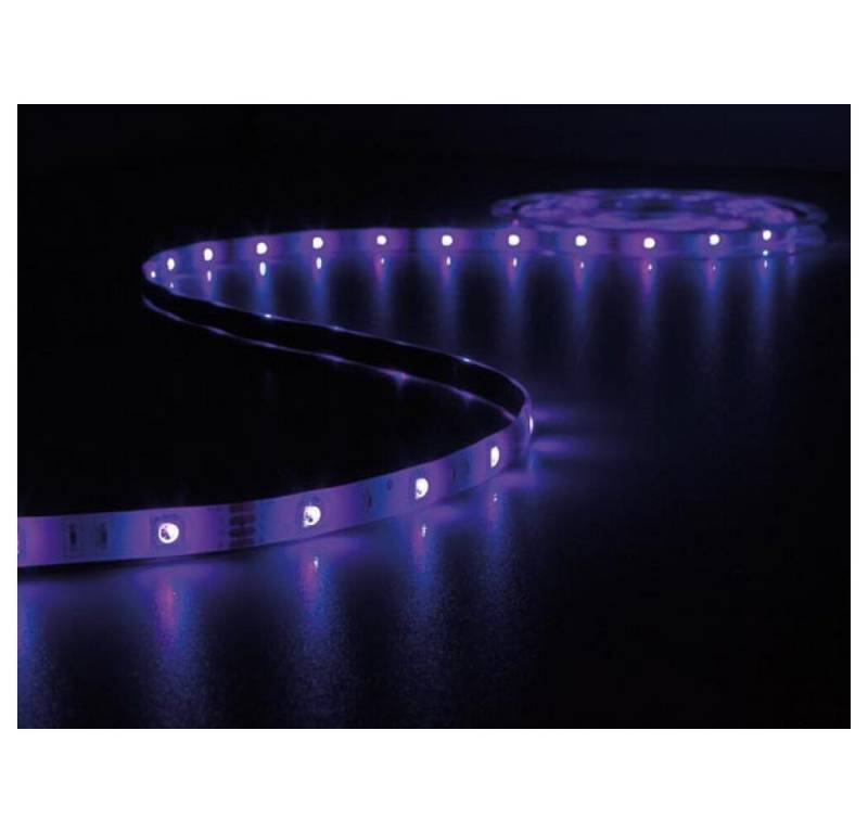 PEREL LED Stripe SET MIT FLEXIBLEM LED-STREIFEN, CONTROLLER UND NETZTEIL - MUSIKGESTEUE von PEREL