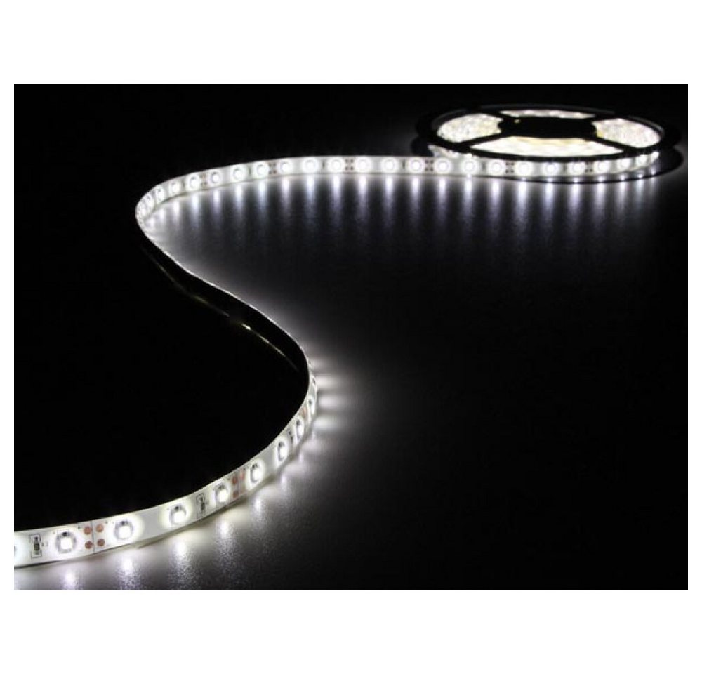 PEREL LED Stripe SET MIT FLEXIBLEM LED-STREIFEN UND NETZTEIL - KALTWEIß - 300 LEDs - 5 von PEREL