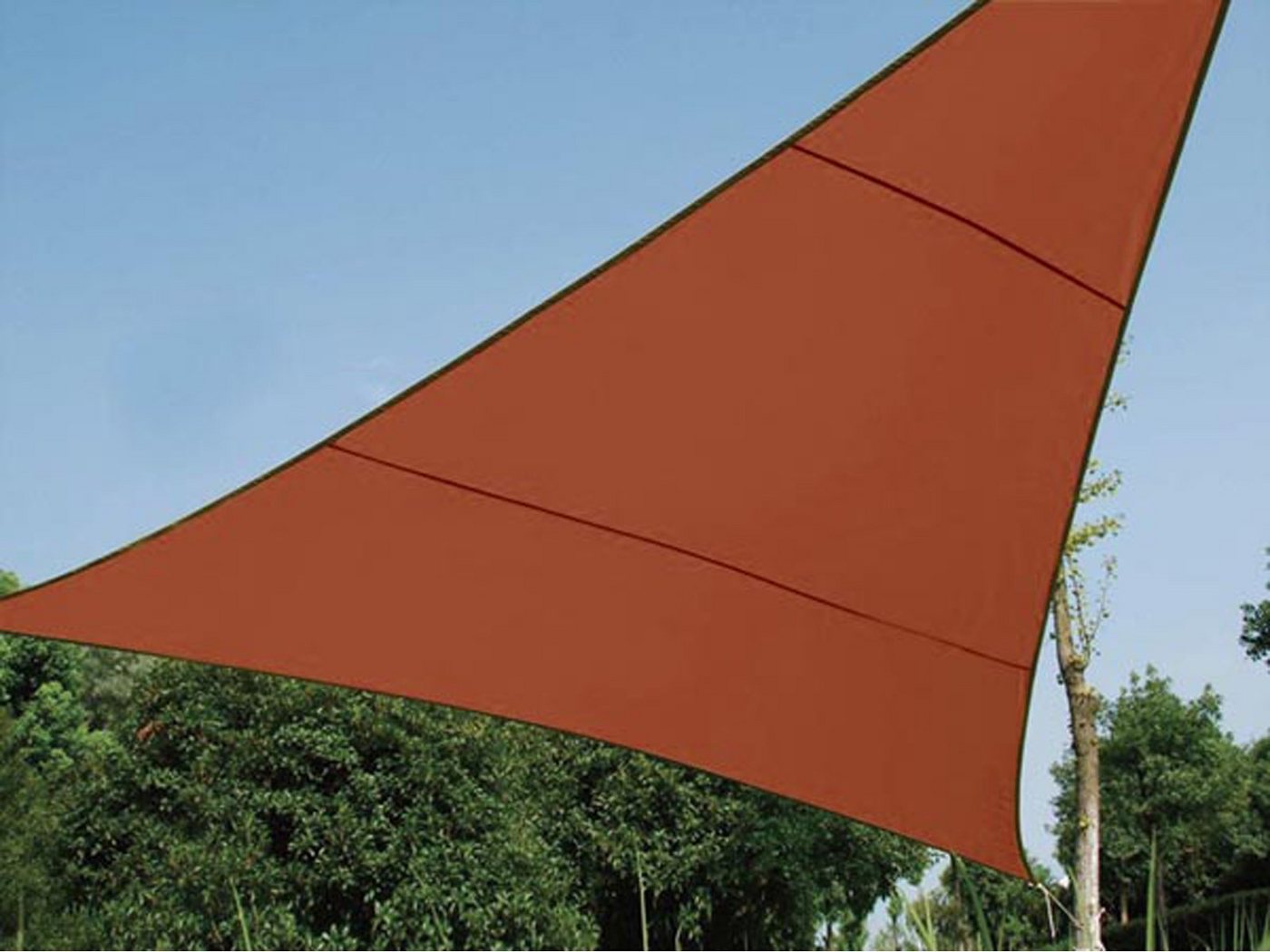 PEREL Sonnensegel, dreieckiges 5,6-11m² Dreiecksegel Sonnenschutz-Segel Terrasse & Balkon von PEREL