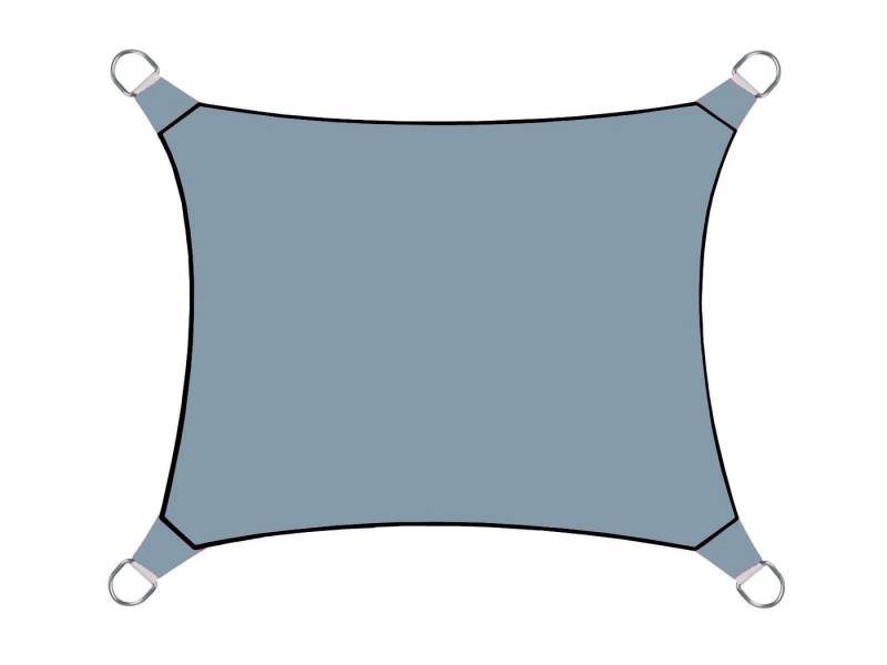 PEREL Sonnensegel, rechteckig 4x3m Viereck Sonnenschutz-Segel Terrassen Balkon & Garten von PEREL