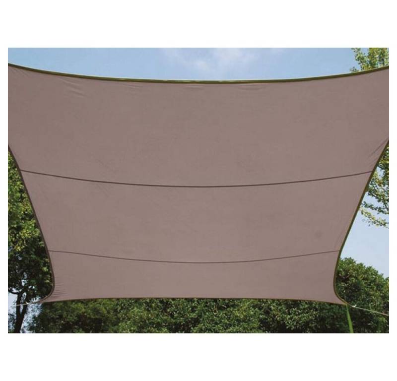 PEREL Bindedraht Sonnensegel rechteckig 4 x 3 m farbe: taupe von PEREL