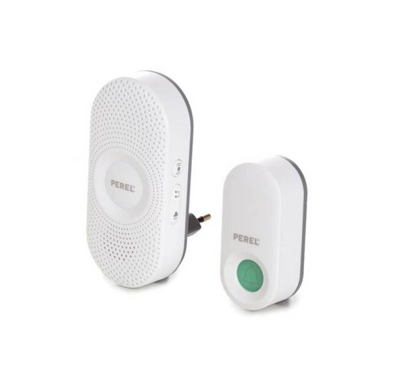 PEREL Türklingel-Set FUNKKLINGEL KOMPLETT-SET MIT OPTISCHER ANZEIGE, (1-tlg) von PEREL