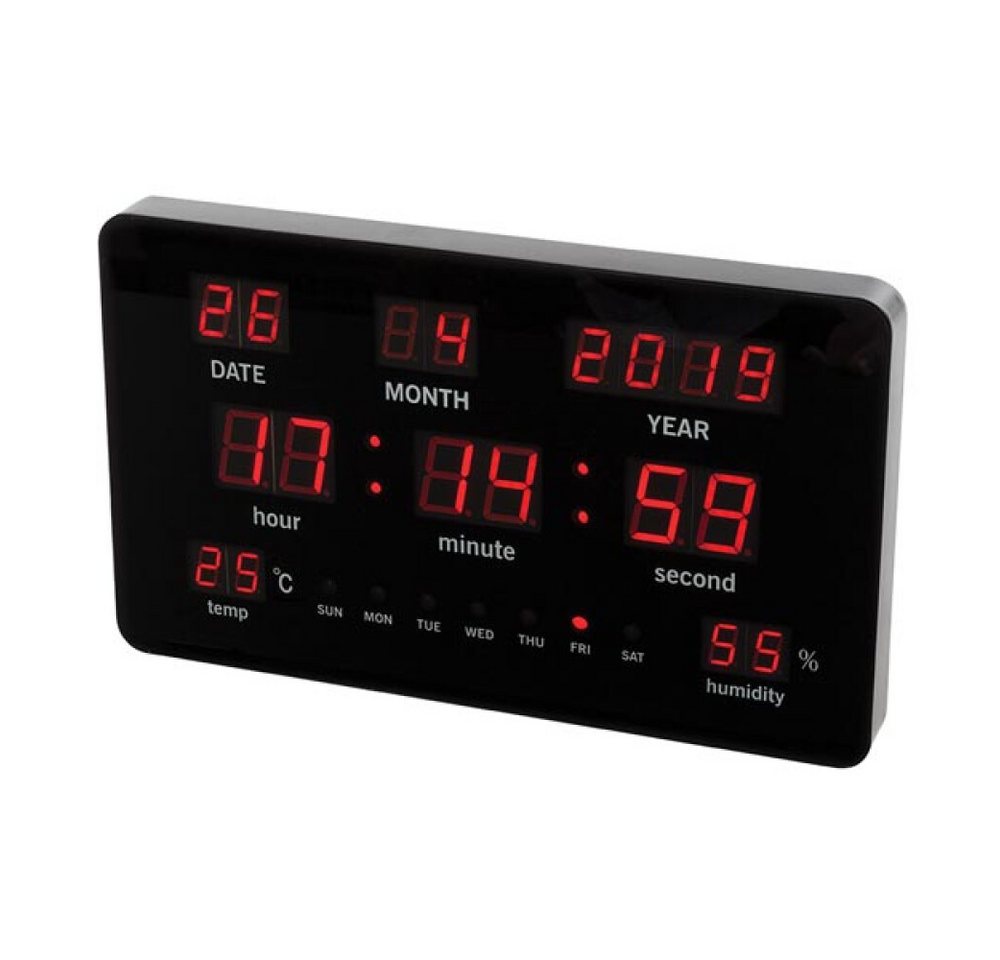PEREL Wanduhr Wanduhr mit led-display von PEREL