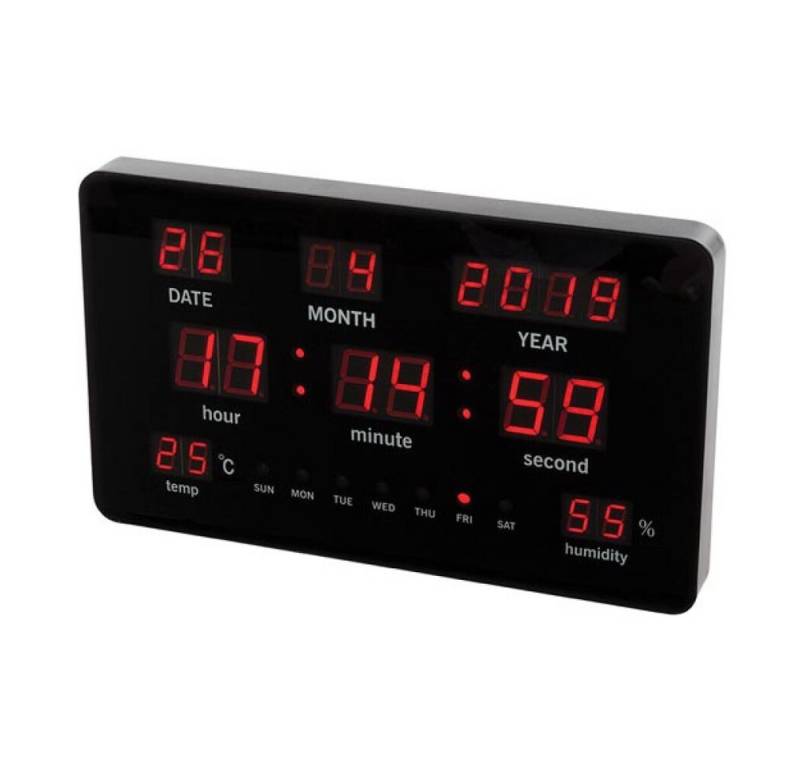 PEREL Wanduhr Wanduhr mit led-display von PEREL