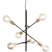 Hängender Kronleuchter im Vector-Industriestil aus mattschwarzem Metall 6xE27 Hängender Kronleuchter im Vector-Industriestil aus mattschwarzem Metall 6xE27 von PERENZ