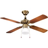 7064 ob – Deckenventilator Nussbaum dunkel Ø105 cm, 4 Flügel, E27 - Perenz von PERENZ