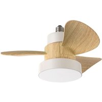 Perenz - Deckenventilator Weiß Ø36 cm – led 15W, E27, 3 Geschw., leise, mit Fernbedienung, ABS-Flügel von PERENZ