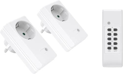 PERFECT Funksteckdosen - mit Fernbedienung bis 30m - 1100 W - 220 V - weiß - 2er Set von PERFECT EQUIPMENT FOR YOUR HOME