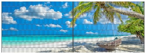 Perfect Zaunsichtschutz Panorama XL - Motiv Beach2 - Sichtschutz für den Garten - 5,00 x 1,80 x 0,19 m - 2 Zaunfelder - 18 Streifen Perfect Zaunsichtschutz Panorama XL - Motiv Beach2 - Sichtschutz für den Garten - 5,00 x 1,80 x 0,19 m - 2 Zaunfelder - 18 Streifen von PERFECT EQUIPMENT FOR YOUR HOME