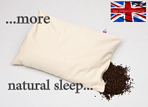 Bio-Buchweizenkissen, größere Ausführung, 71 x 43 cm, Gewicht 3,6 kg, hergestellt in Großbritannien von Pillow Perfect