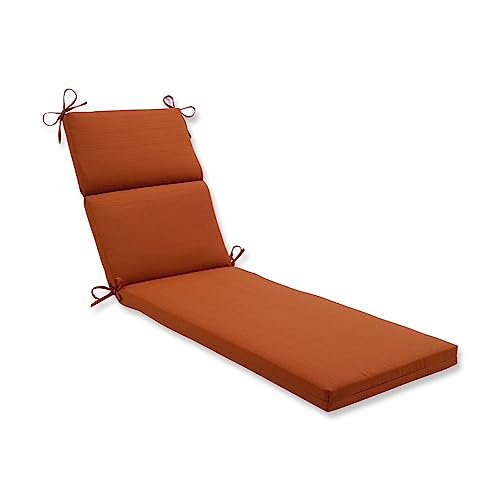 Pillow Perfect Carmody Liegekissen für drinnen und draußen, Cinnabar Burnt Orange, 72.5 in. L X 21 in. W X 3 in. D von Pillow Perfect
