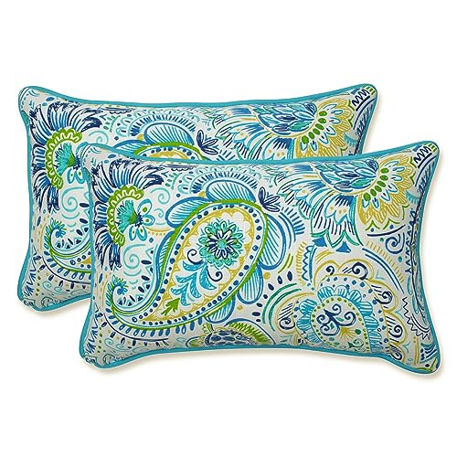 PERFECT PILLOW Outdoor | Indoor Gilford Baltic Dekokissen, rechteckig, Polyester, blau, Standard, 2 von Pillow Perfect