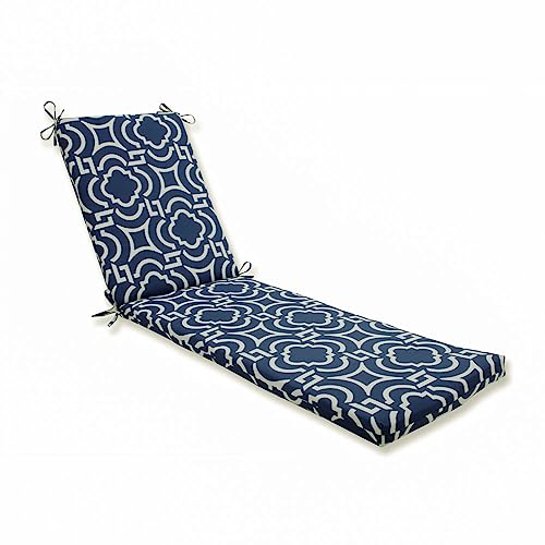 Pillow Perfect Outdoor/Indoor Carmody Chaise Lounge Kissen, Carmody Navy, 80 in. L X 23 in. W X 3 in. D von PERFECT PILLOW