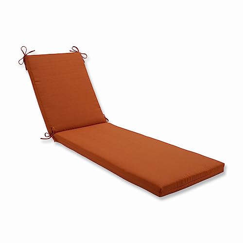 Pillow Perfect Outdoor/Indoor Carmody Chaise Lounge Kissen, Solid Cinnabar, 80 in. L X 23 in. W X 3 in. D von Pillow Perfect