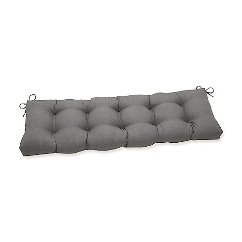 Pillow Perfect Outdoor/Indoor Rave Graphite Sitzbank/Schaukelkissen, grau, 60" x 18" von Pillow Perfect