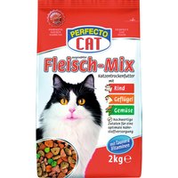 PERFECTO CAT Katzentrockenfutter »Fleisch-Mix«, 6 Beutel à 2000 g von PERFECTO CAT