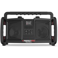 Baustellenradio rockbull mit integriertem Akku + Ladegerät - Perfectpro von PERFECTPRO