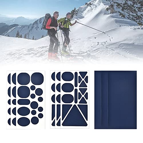 PERFETSELL 9 Blätter Daunenjacke Reparaturflicke Daunenjacke Reparatur Set Nylon Reparatur Flicken Patch Selbstklebendes Reparaturset für Daunenjacke Flicken für Jacke Zelt (Dunkelblau) von PERFETSELL
