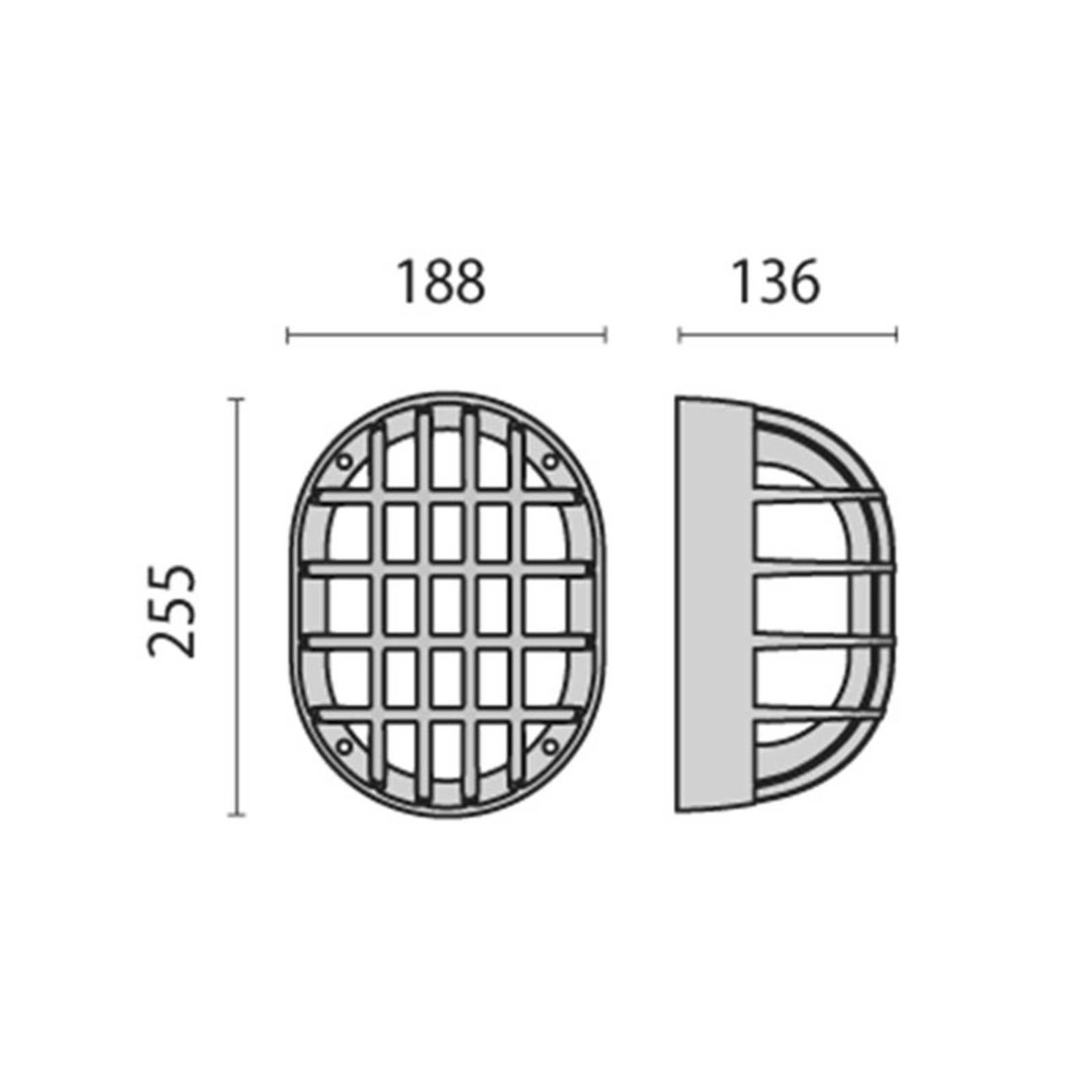 LED-Wandleuchte Eko+19/G metallic anthrazit 3.000K von Performance in Lighting