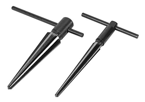 Performance Tool W2967 Kegelreibahle-Set mit T-Griff und Karbonstahl-Konstruktion, um Löcher auszurichten oder Grate von Rohren, Rohren und mehr zu entfernen (2-teilig), Schwarz von PERFORMANCE TOOL