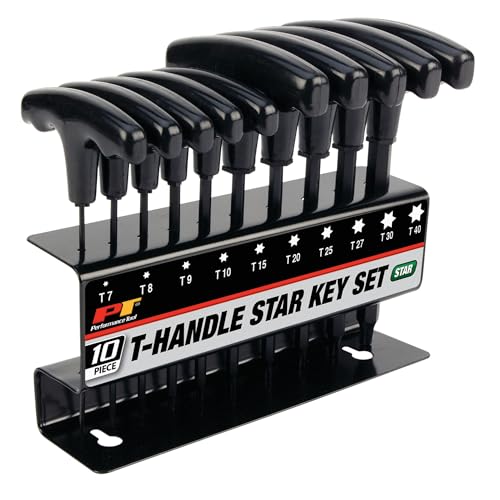 Performance Tool W80276 Star T-Griff Sechskantschlüsselsatz, 10-teilig, schwarz von PERFORMANCE TOOL