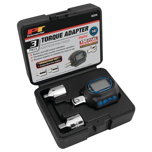 PERFORMANCE TOOL M206 Digitaler Drehmomentadapter (1/2-Zoll-Antrieb und Adapter für 3/8 Zoll und 1/4 Zoll) von PERFORMANCE TOOL