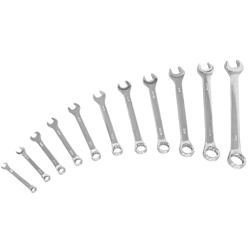 Performance Tool W1061 SAE-Ringschlüssel-Set mit Koffer, hochglanzpolierter Chrom-Vanadium-Stahl, 11-teilig von PERFORMANCE TOOL