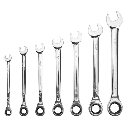 Performance Tool W1171 7-teiliges SAE-Ratschenschlüssel-Set, 72 Zähne, CR-V-Konstruktion von PERFORMANCE TOOL