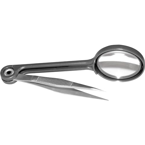 Performance Tool W3213 4-fache Lupe mit Edelstahl-Pinzette für detaillierte Projekte, langlebiger Kunststoffgriff und Rahmen von PERFORMANCE TOOL