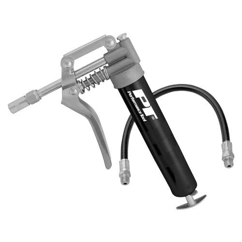 Performance Tool W54198 Mini-Fettpresse (85 g) mit 30,5 cm flexiblem Schlauch und 14 cm starrem Verlängerungsrohr. von PERFORMANCE TOOL