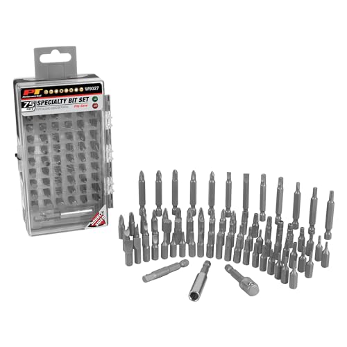 Performance Werkzeugbohrer, W9027, 75-teiliges Bit-Schraubendreher-Set (Klappetui), 75pc Specialty Bit set von PERFORMANCE TOOL