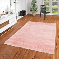 Pergamon - Hochflor Langflor Shaggy Teppich Glow Rosa mit Schimmer Effekt - 80x150 cm von PERGAMON