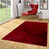 Luxus Super Soft Fellteppich Plush Rot - 140x180 cm von PERGAMON