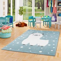 Kinder Teppich Maui Kids Alpaka Pastell Blau - 200x290 cm von PERGAMON