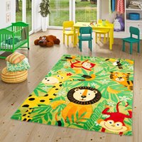 Pergamon - Kinder Teppich Maui Kids Grün Safari - 120x170 cm von PERGAMON