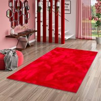 Luxus Super Soft Fellteppich Pearl Rot - 140x200 cm von PERGAMON