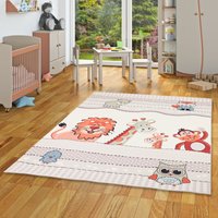 Pergamon - Luxus Super Soft Kinder Fellteppich Plush Kids Tierwelt Beige - 80x150 cm von PERGAMON