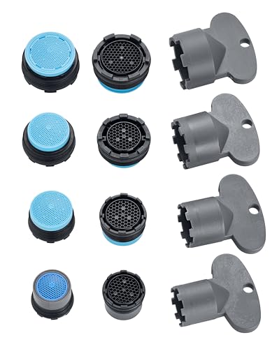 2xM24x1, 2xM21.5x1, 2xM18.5x1, 2xM16.5x1~13.5 - 15 l/min 8er Set Original PERLATOR® Einschraubstrahlregler inkl. 4 Schlüssel von PERLATOR