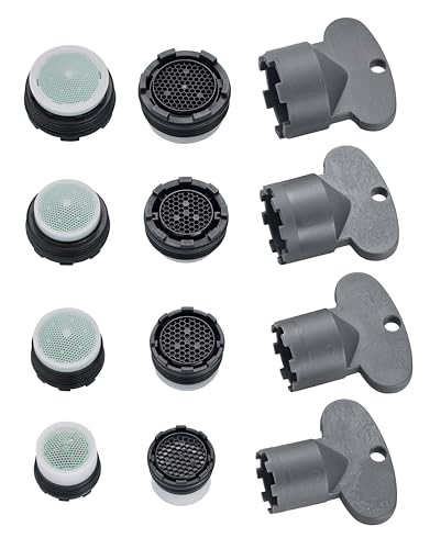 2xM24x1, 2xM21.5x1, 2xM18.5x1, 2xM16.5x1~5.7 l/min 8er Set Original PERLATOR® Wassersparender Einschraubstrahlregler inkl. 4 Schlüssel von PERLATOR