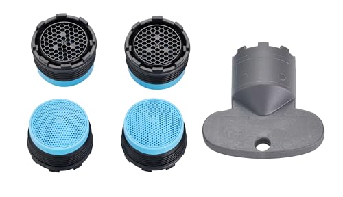 M18.5x1~13.5 - 15 l/min 4er Set Original PERLATOR® Einschraubstrahlregler inkl. Schlüssel von PERLATOR