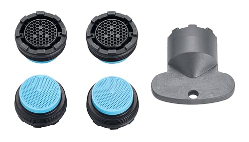 M21.5x1~13.5 - 15 l/min 4er Set Original PERLATOR® Einschraubstrahlregler inkl. Schlüssel von PERLATOR