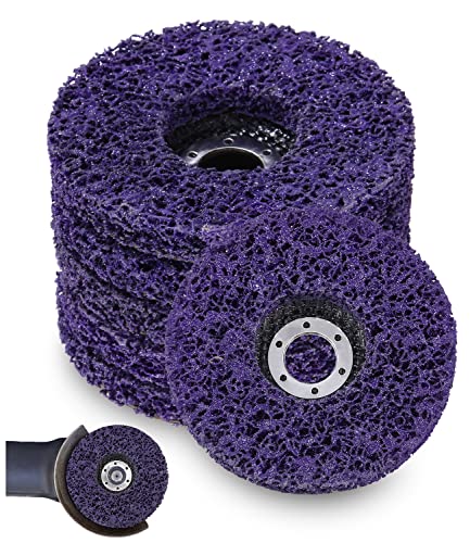 125mm CSD Scheibe Schleifscheiben für Winkelschleifer [5 Stück], Grobreinigungsscheibe Schwarz Reinigungsscheibe Set, Schleif Scheibe Nylongewebescheibe Clean Strip Disc, Ntfernen Sie Farbe, Rost von PERMUST
